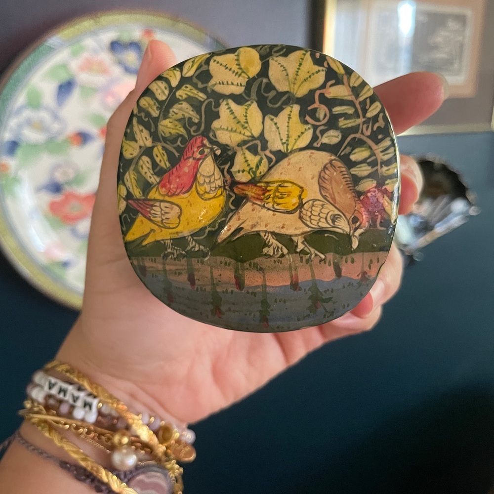 Handcrafted Vintage Bird Design Trinket Box